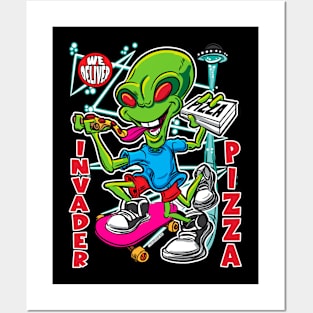 Invader Pizza Posters and Art